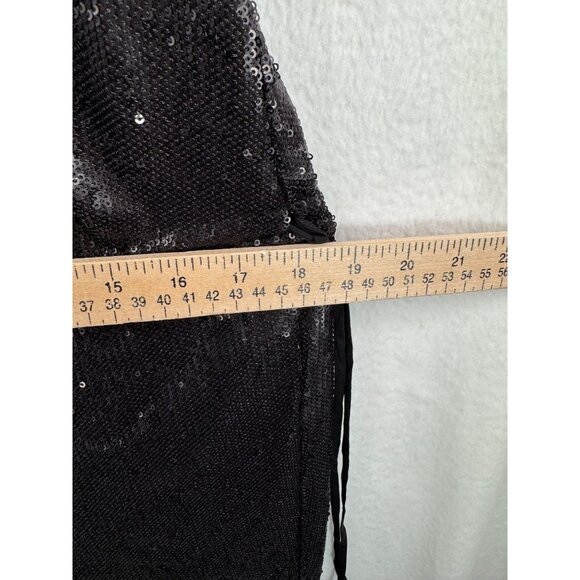 Free People black sequin pantsuit jumpsuit Swiftly boho sz S - Picture 5 of 9
